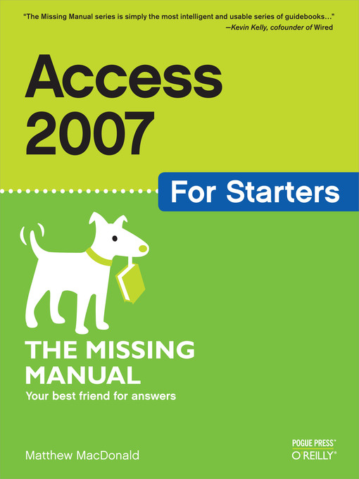 Title details for Access 2007 for Starters by Matthew MacDonald - Available